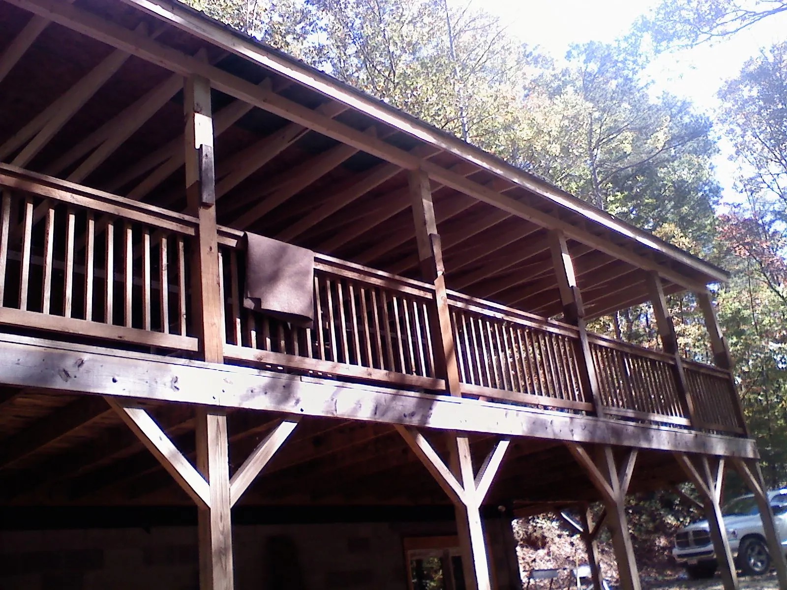 Timber framing under a new elevated porch and deck — Roof Leak Repair in Culleoka by Roofing Brothers